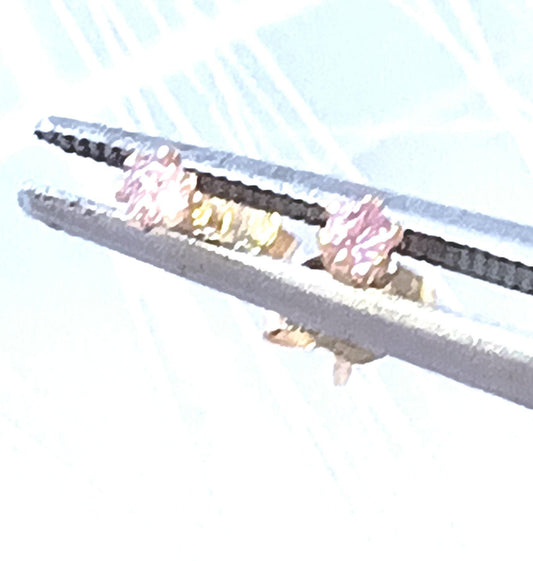Small 2mm Lavender Sapphire Stud Earrings 14kt Yellow Gold Filled - Gems by Gigi
