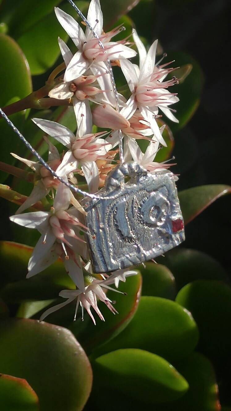 Square Ruby Panda Pendant Necklace .925 Sterling Silver 18″ Chain Gift for Her - Gems by Gigi
