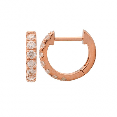 Diamond Huggie Hoop Earrings