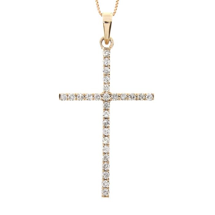 Natural and lab grown diamond pendants in gold and sterling silver