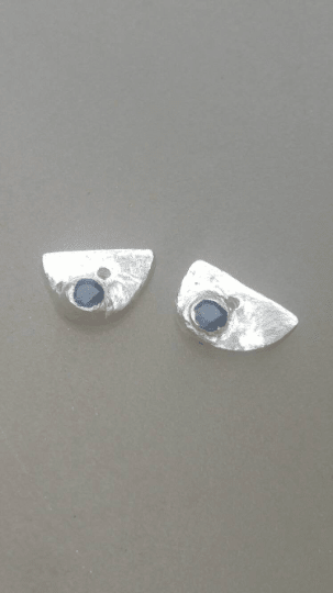 Gemstone-accented earring jackets handcrafted in fine silver