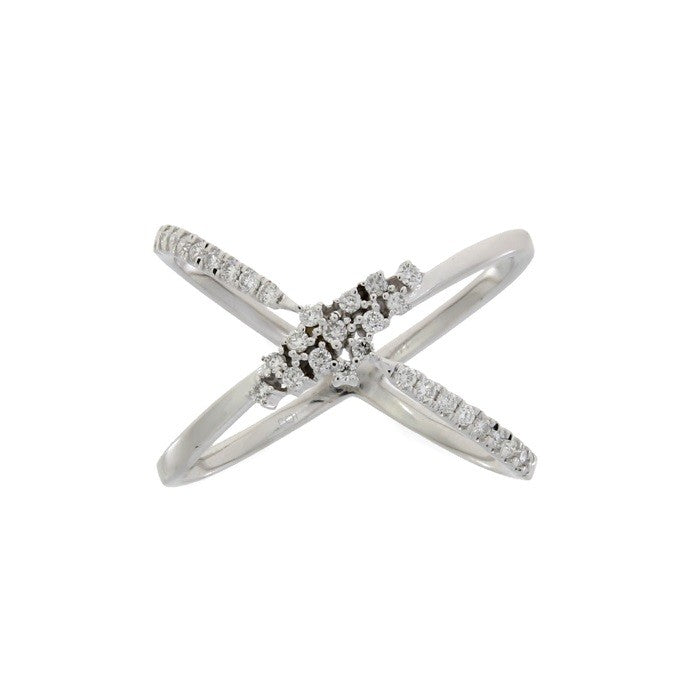 Open Style Diamond Ring White Gold 14kt
