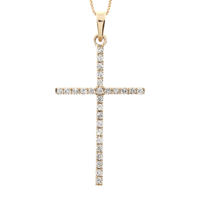 Diamond Cross Pendant 14kt