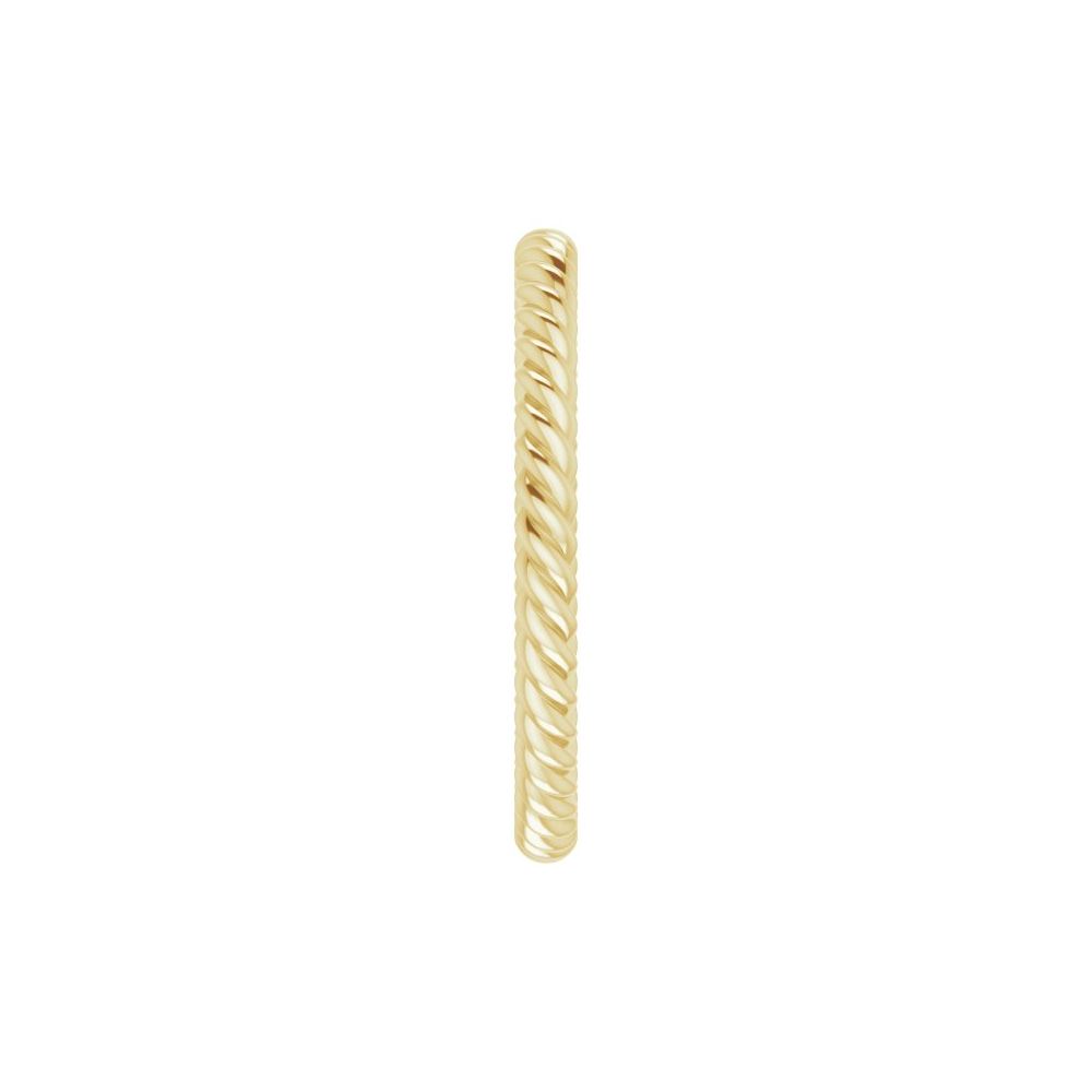 14K Yellow Gold 2 mm Rope Band Size 5.5 - Gems by Gigi