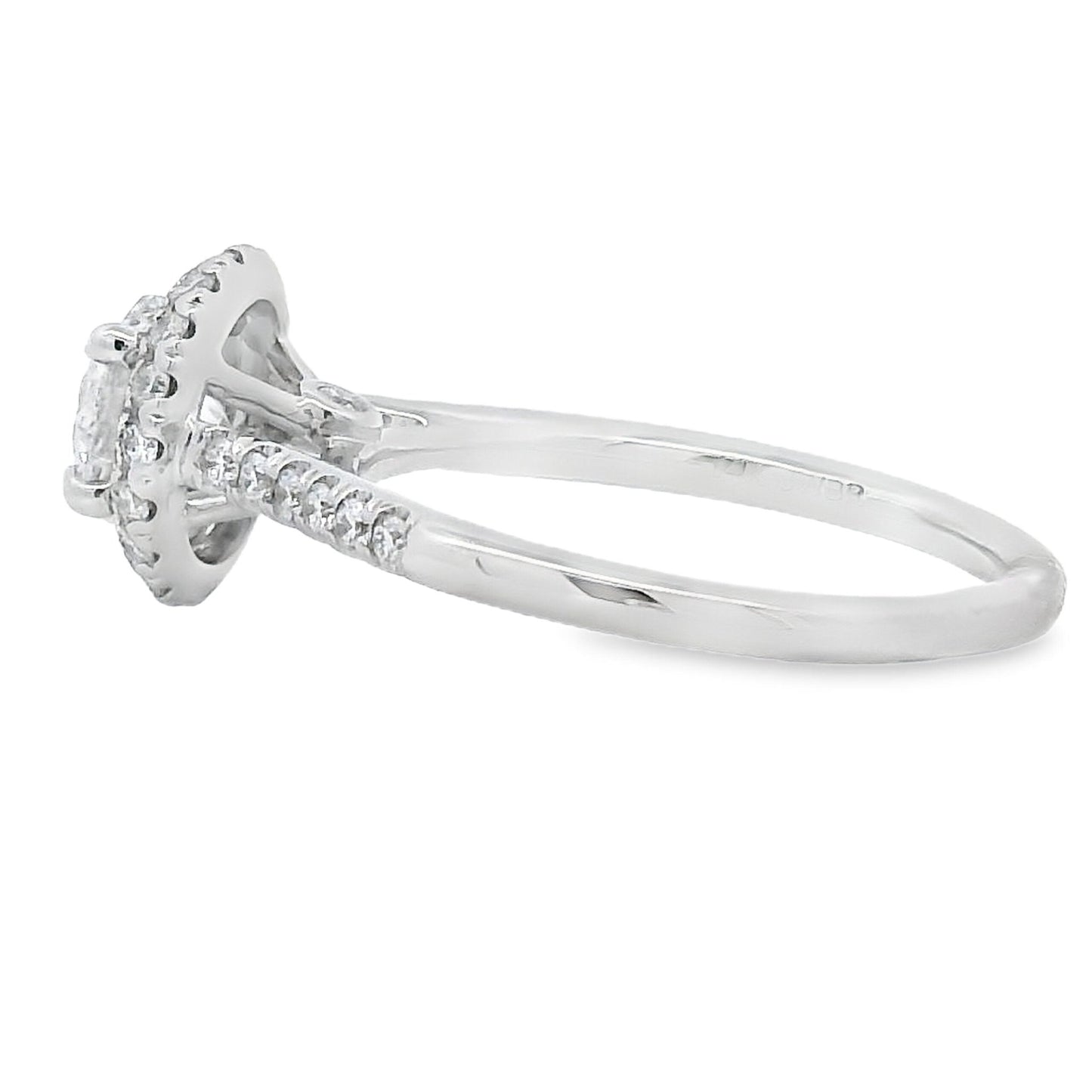 1.50ct Lab Grown Diamond Double Halo Engagement Ring White Gold 14kt - Gems by Gigi