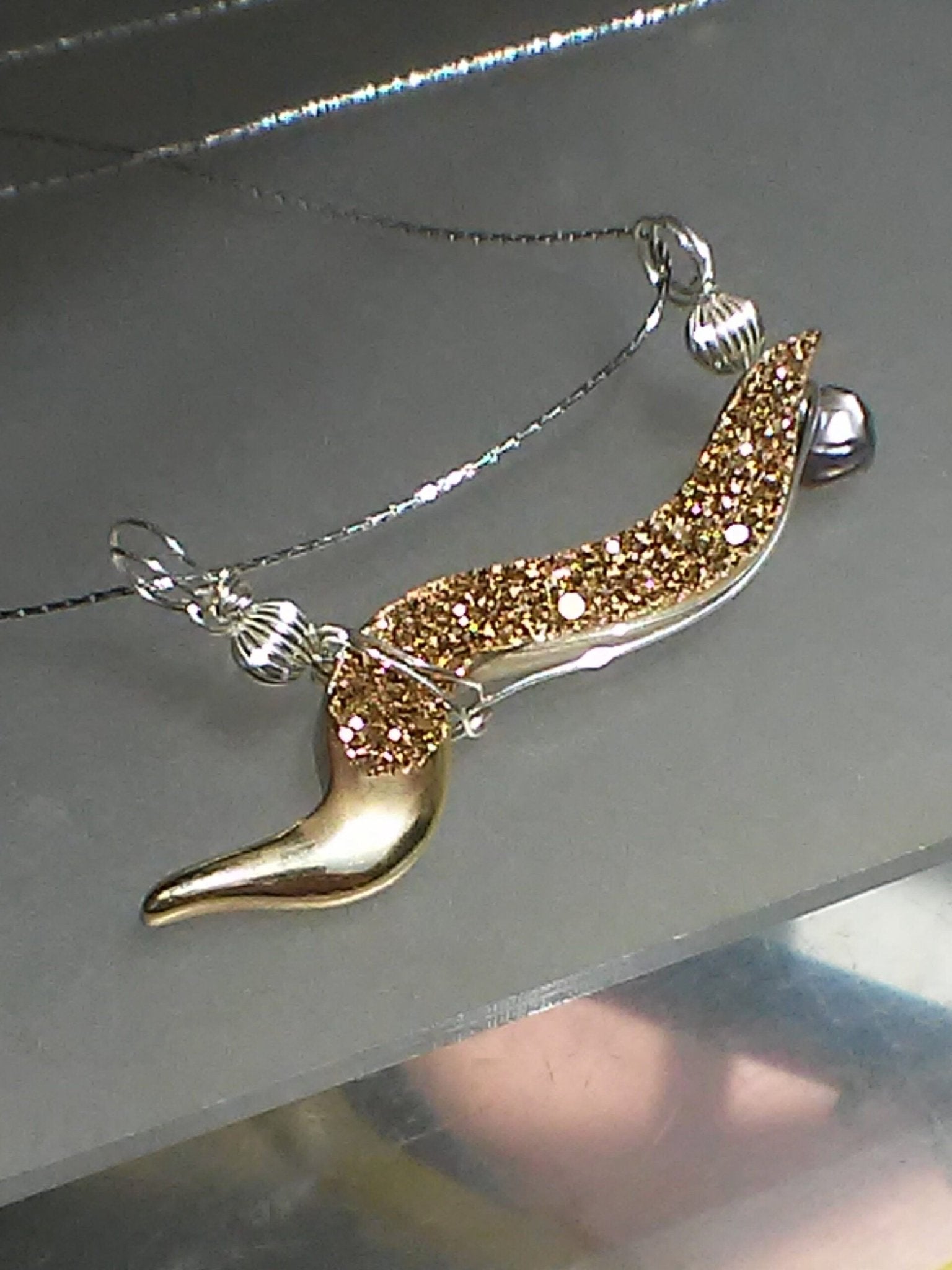 18kt Gold Druzy Agate Necklace Pendant Sterling Silver - Gems by Gigi