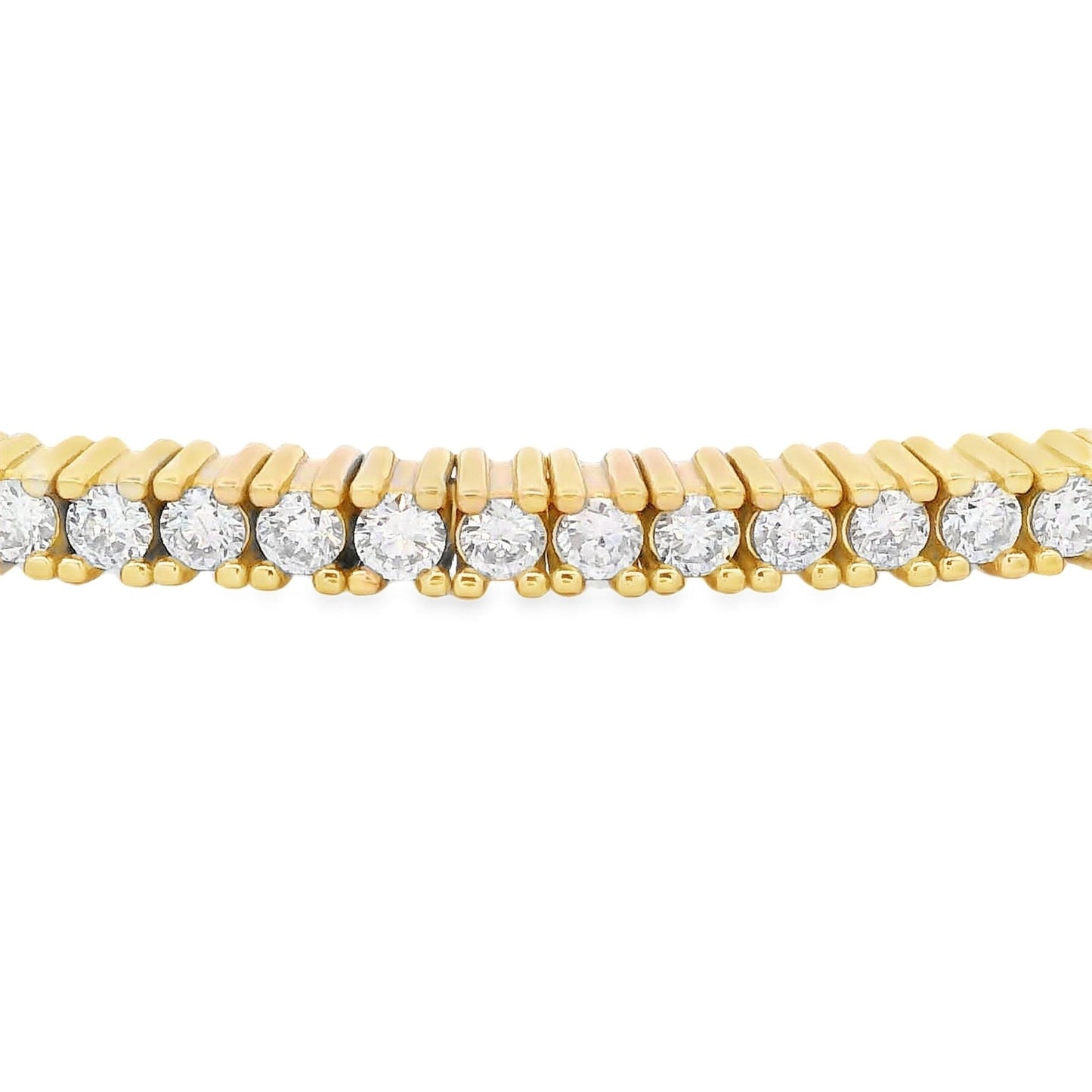 1ct Lab Grown Diamond Flex Bangle Bracelet Gold Plated Sterling Silver - Gems by Gigi