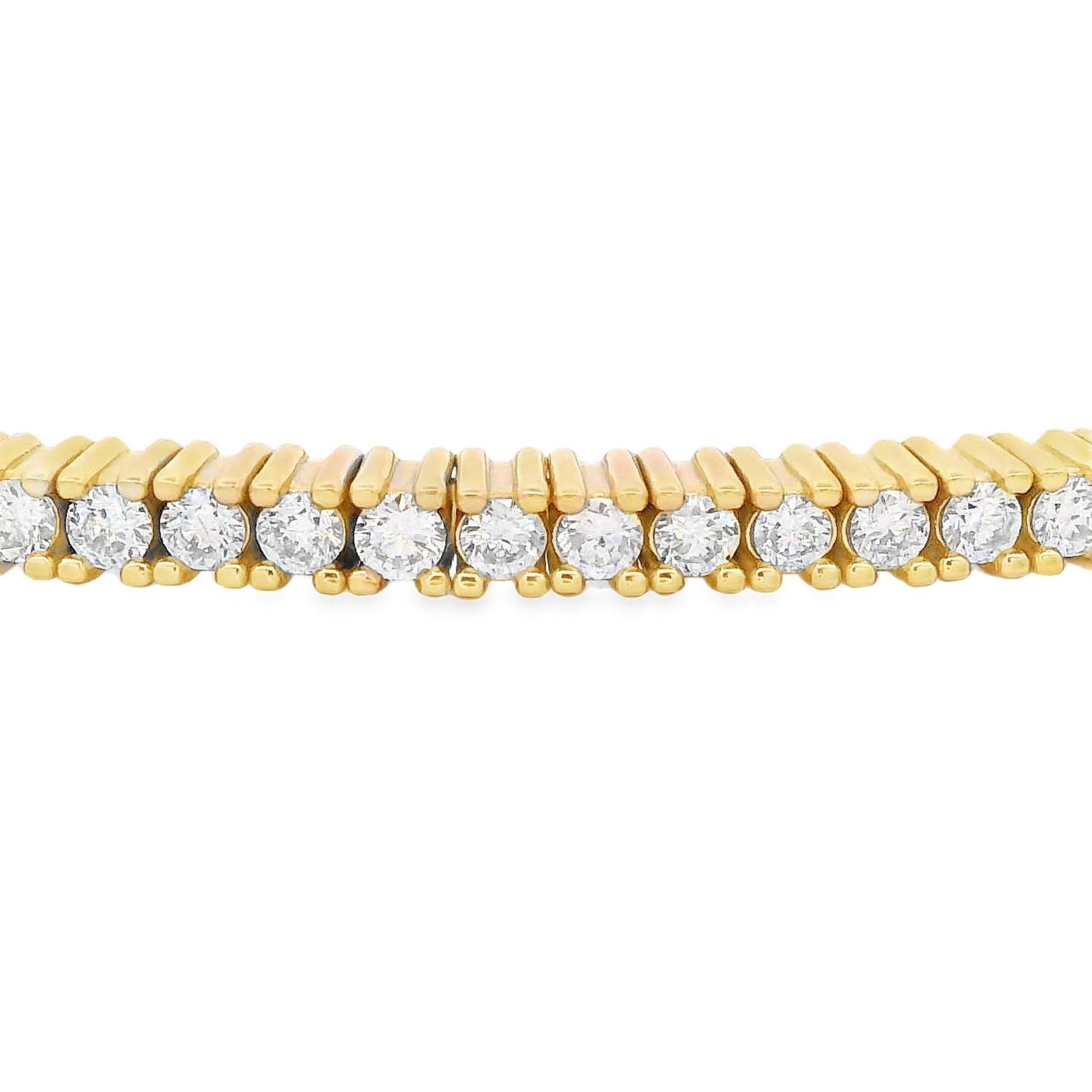 1ct Lab Grown Diamond Flex Bangle Bracelet Gold Plated Sterling Silver - Gems by Gigi
