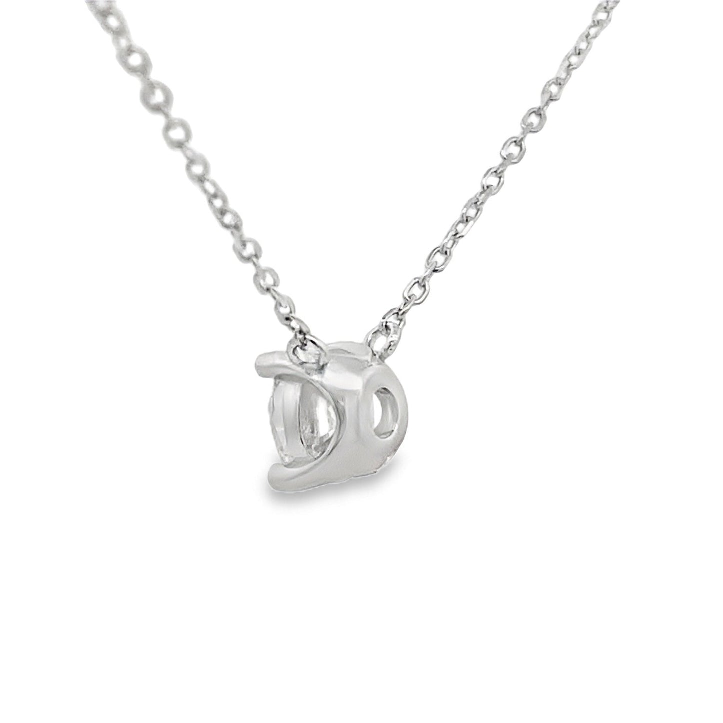 1ct Lab-Grown Diamond Solitaire Necklace Sterling Silver - Gems by Gigi