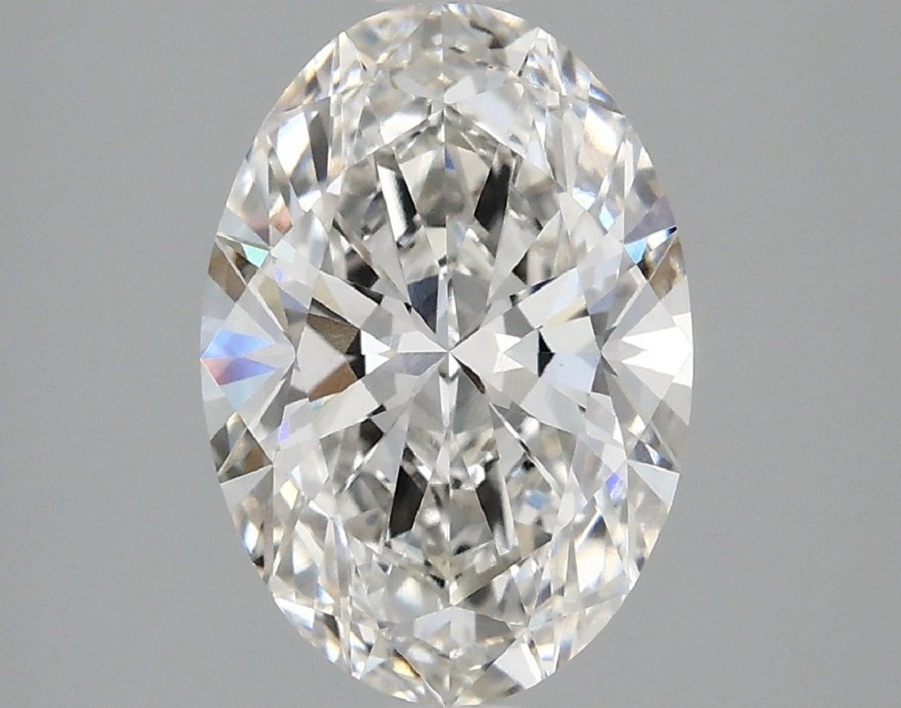 2.63ct Oval Lab Grown Diamond Engagement Ring White Gold 14kt - Gems by Gigi