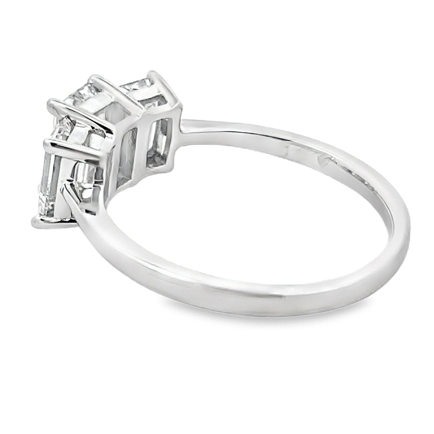 2ct Emerald Cut Lab Grown Diamond Engagement Ring White Gold 14kt - Gems by Gigi
