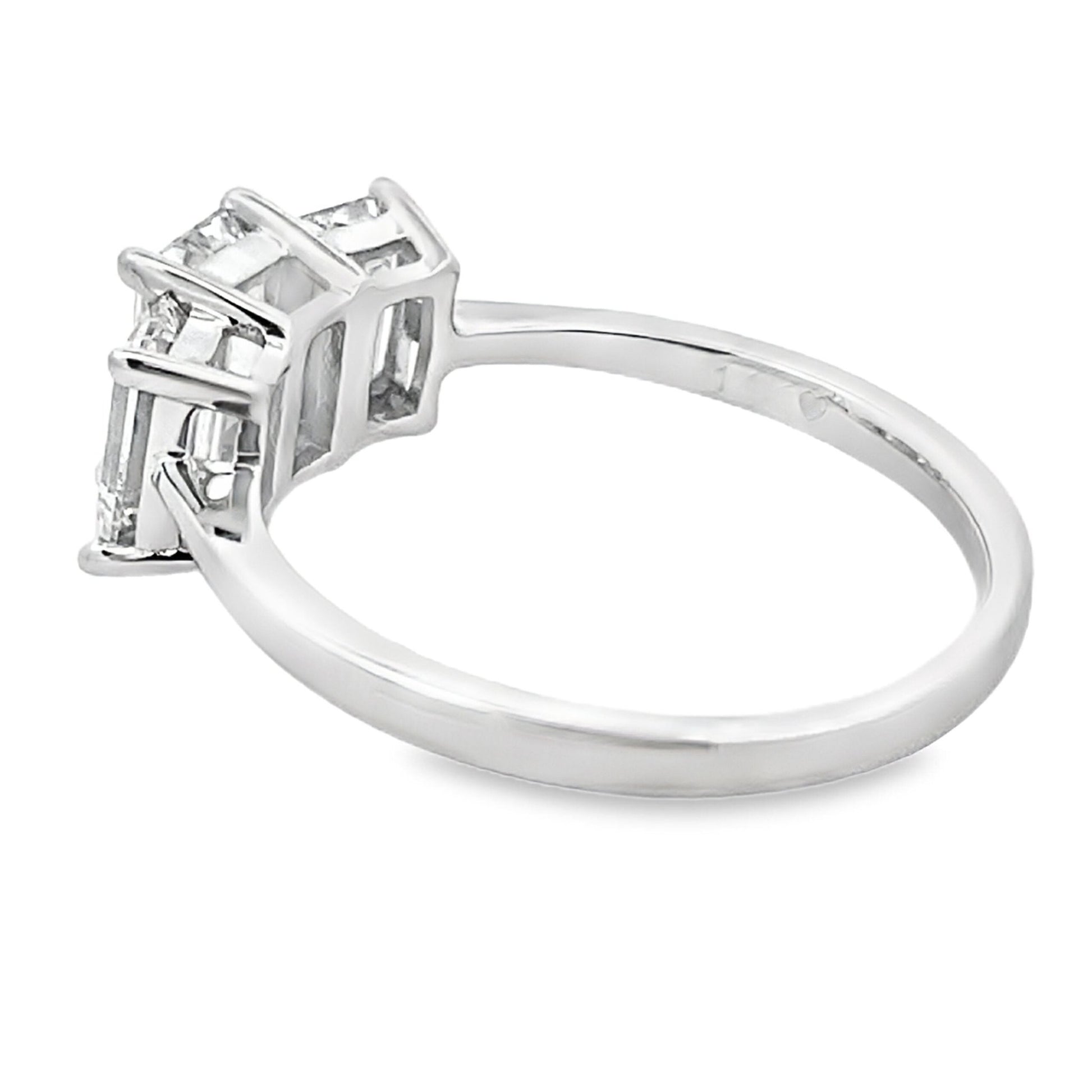2ct Emerald Cut Lab Grown Diamond Engagement Ring White Gold 14kt - Gems by Gigi
