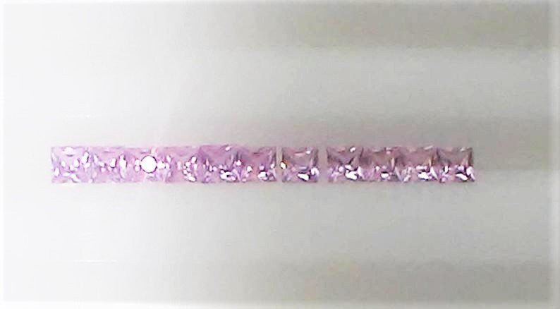2mm Pink Sapphires Princess Cut Loose Gemstone Lot 11 Natural Gem Supply - Gems by Gigi