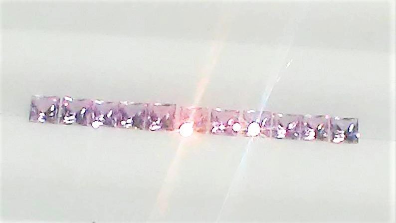 2mm Pink Sapphires Princess Cut Loose Gemstone Lot 11 Natural Gem Supply - Gems by Gigi