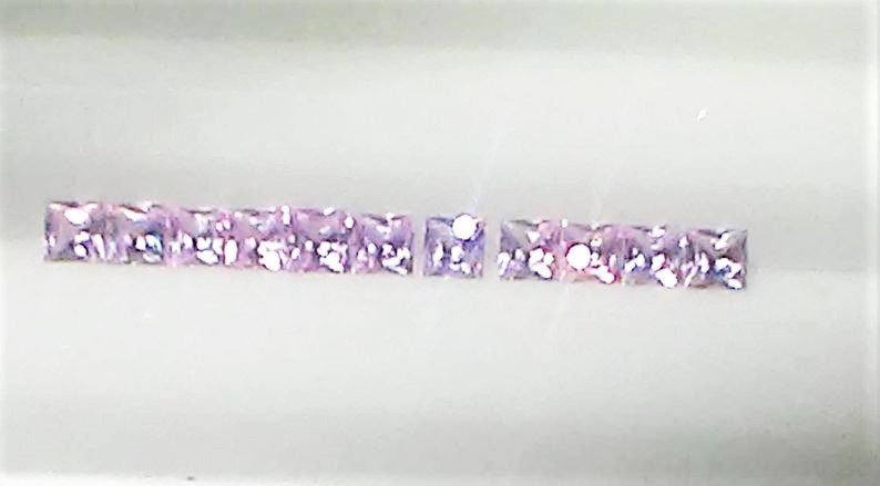 2mm Pink Sapphires Princess Cut Loose Gemstone Lot 11 Natural Gem Supply - Gems by Gigi