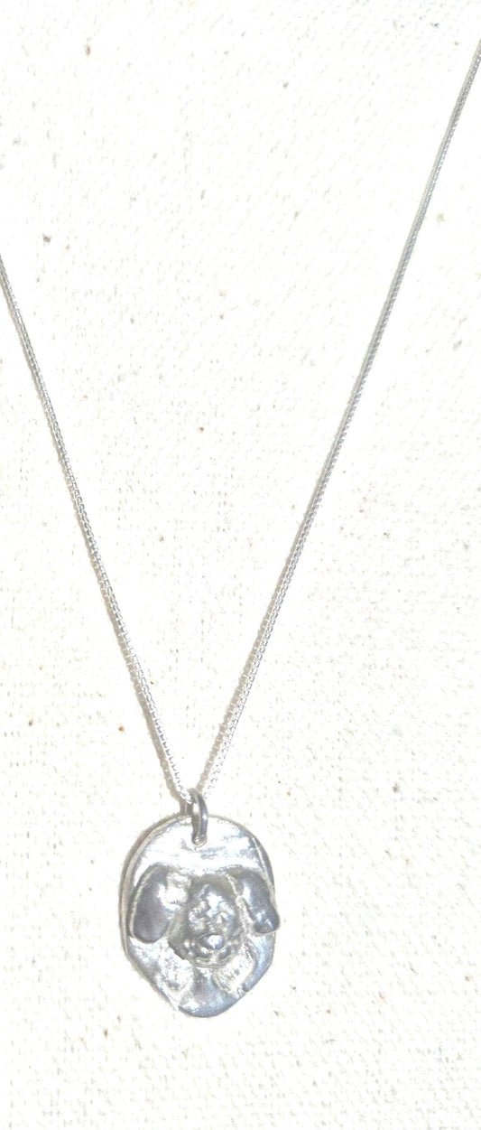 Dog Memorial Pendant Crossing Rainbow Bridge Charm Sterling Silver