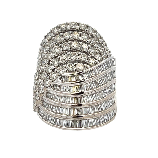 4ct Diamond Band Ring White Gold 10kt - Gems by Gigi