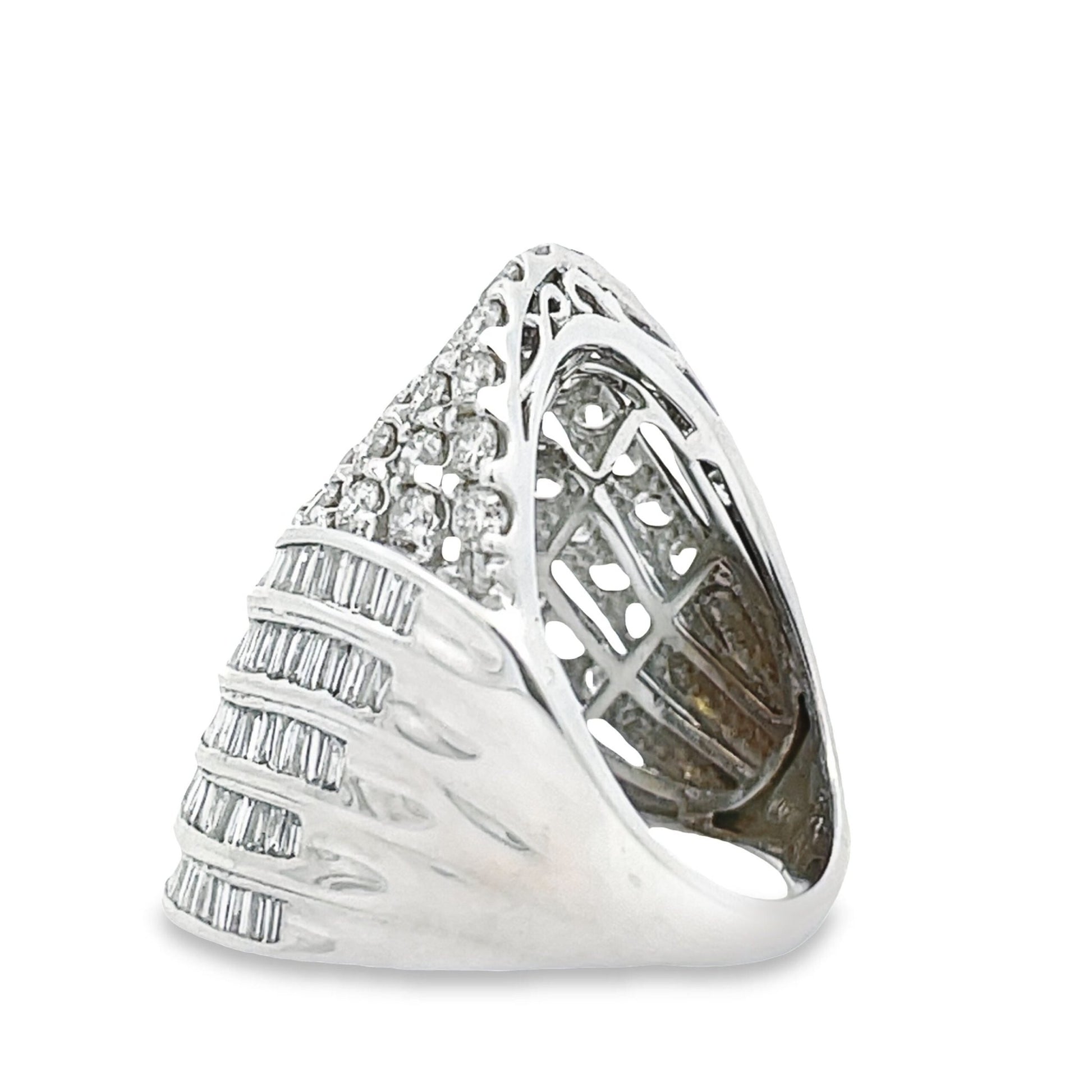 4ct Diamond Band Ring White Gold 10kt - Gems by Gigi
