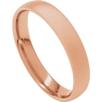 4mm Matte Finish Gold Wedding Band - Gems by Gigi