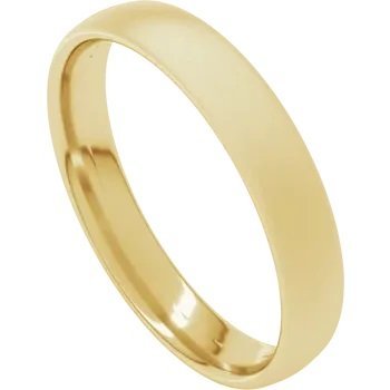 4mm Matte Finish Gold Wedding Band - Gems by Gigi