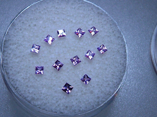 Princess Cut Pink Sapphire 2mm Loose Gem Supply 0.78cttw