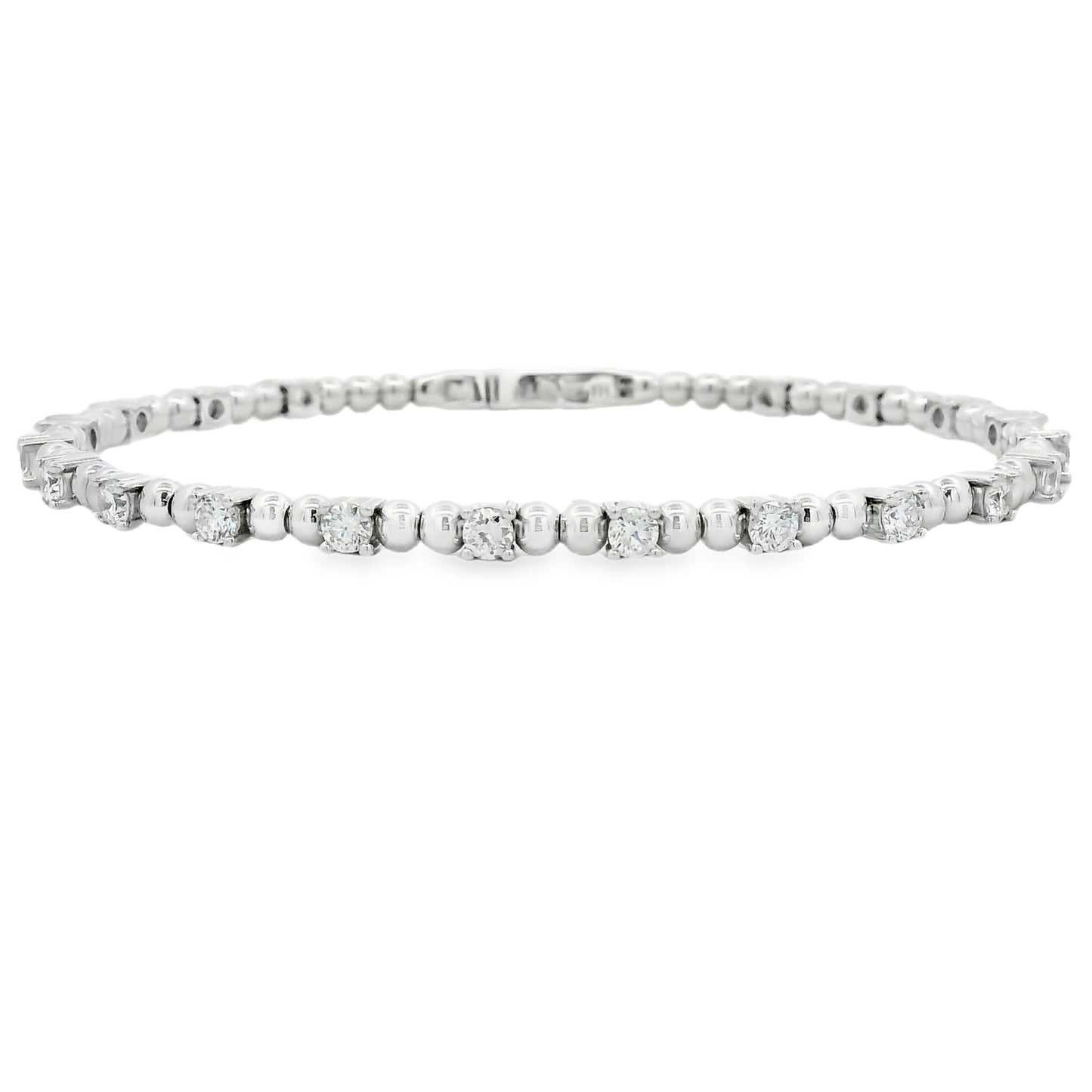 2ct flex bangle bracelet sterling silver