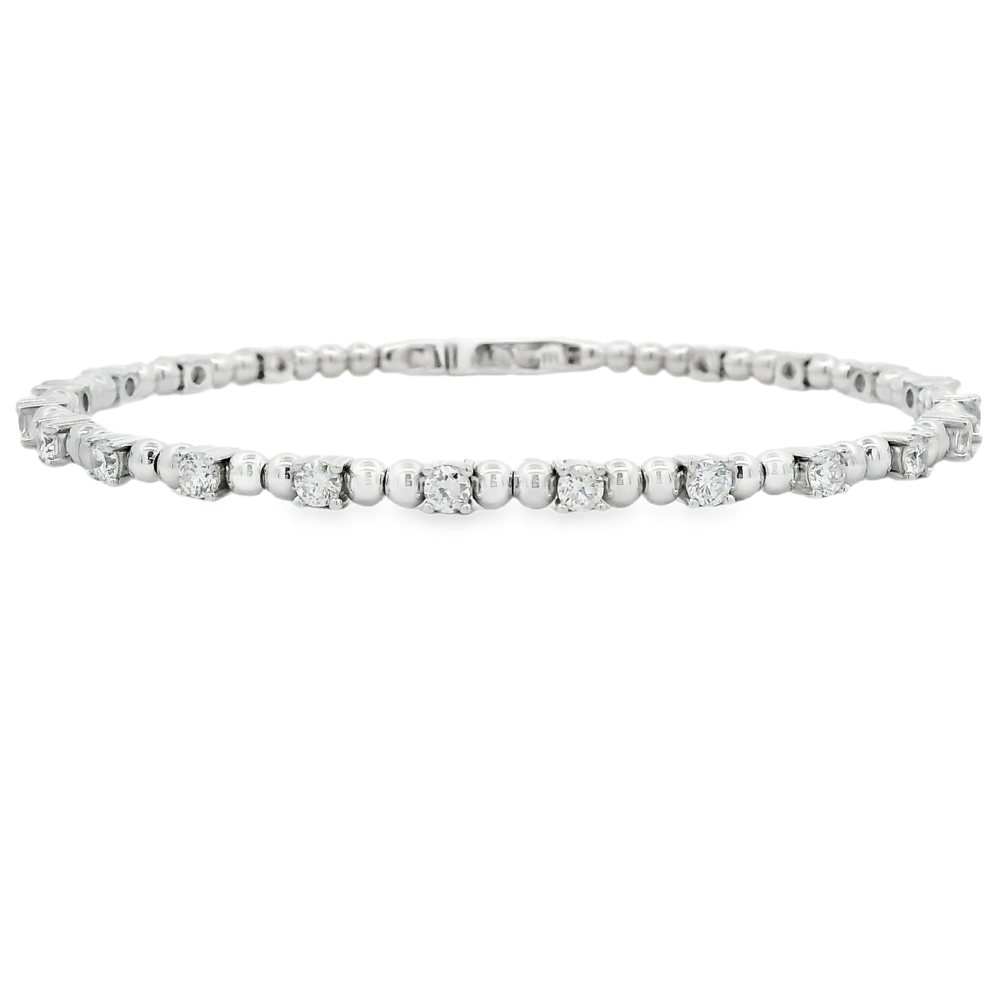 2ct flex bangle bracelet sterling silver