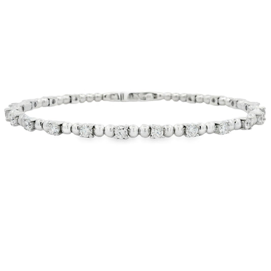 2ct flex bangle bracelet sterling silver