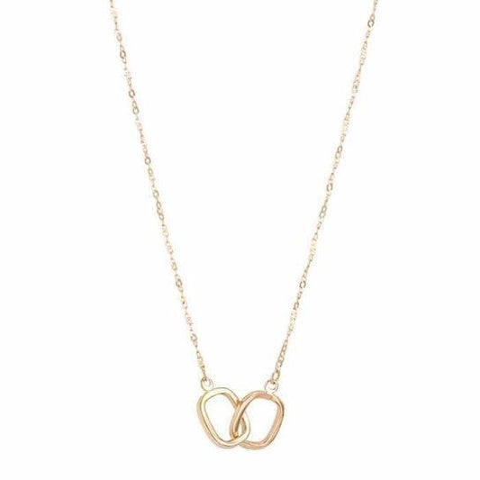 Interlocking Ovals Necklace Yellow Gold 14kt