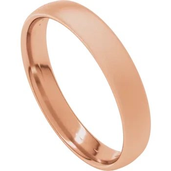 4mm Matte Finish Gold Wedding Band Rose Gold 10kt Size 9