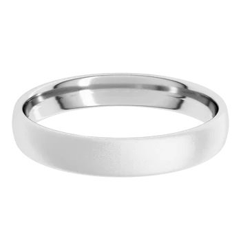 4mm Matte Finish Gold Wedding Band White Gold 14kt