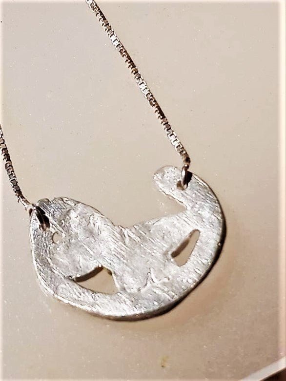 Aquamarine Butterfly Necklace Silver 22kt - Gems by Gigi