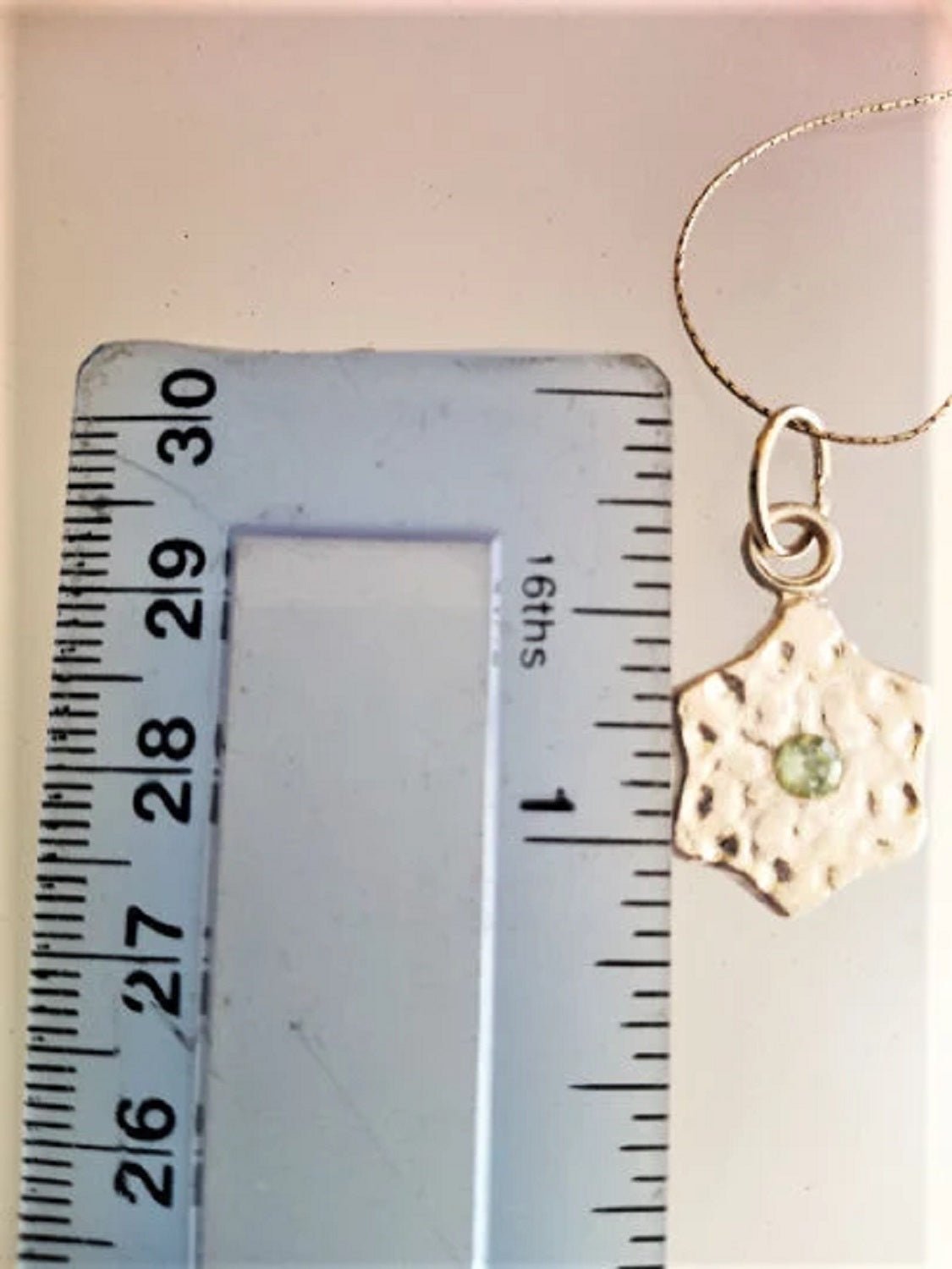Aquamarine Snowflake Pendant Pale Blue Fine Silver - Gems by Gigi
