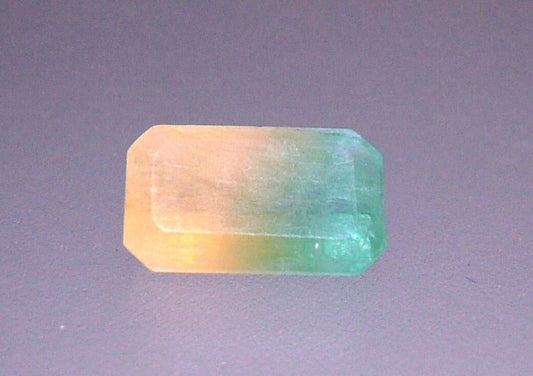 BiColored Fluorite Loose Gemstone 4.36ct Octagon Cut Unique Inclusions Color Statement Gem Ocean Inspired Gem - Gems by Gigi