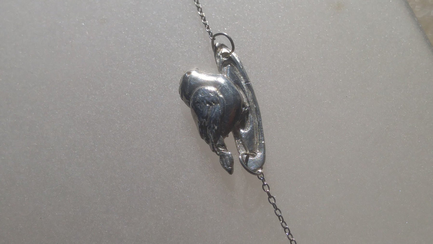 Bird on Branch Necklace Sterling Silver - Gems by Gigi