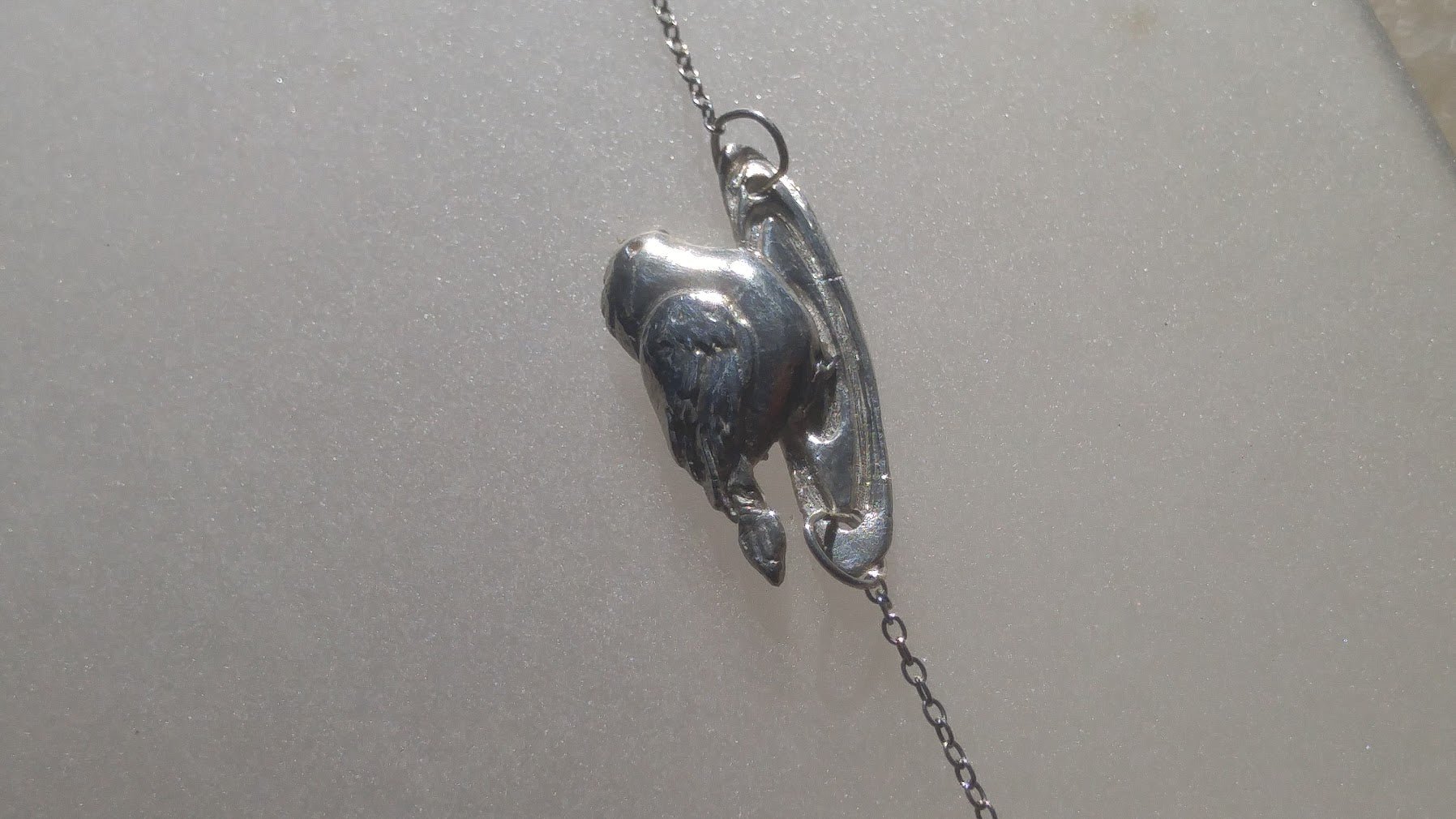 Bird on Branch Necklace Sterling Silver - Gems by Gigi