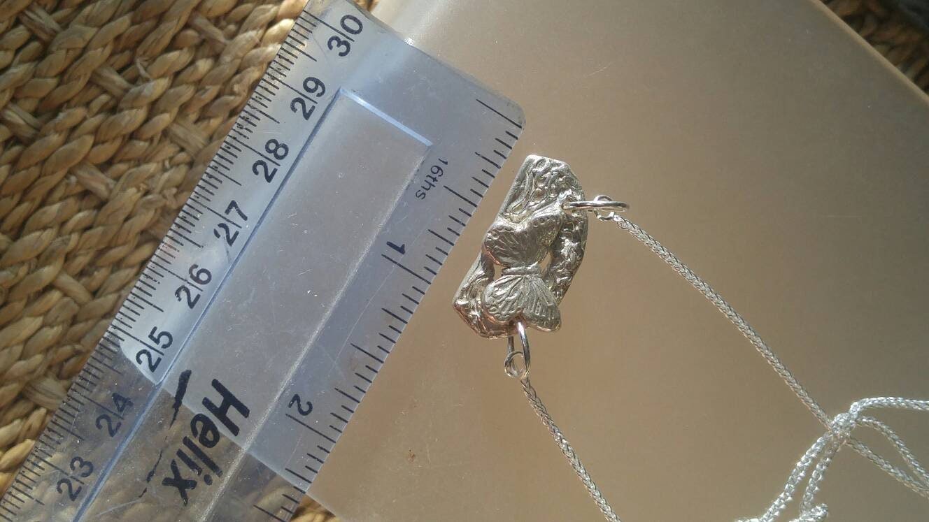 Butterfly Arc Fine Silver Necklace • 17.25″ Chain • Artisan Gift for Her - Gems by Gigi