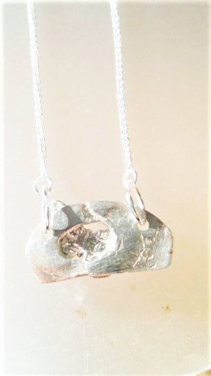 Butterfly Arc Fine Silver Necklace • 17.25″ Chain • Artisan Gift for Her - Gems by Gigi