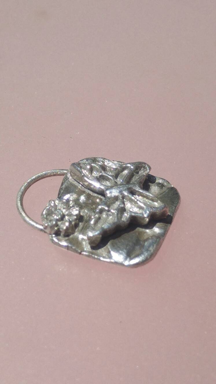 Butterfly Square Pendant Sterling Silver Handmade Mothers Day Gift - Gems by Gigi