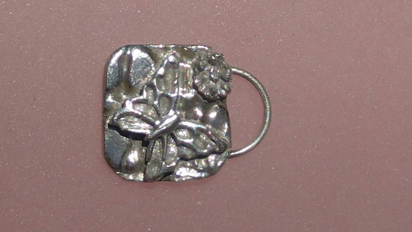 Butterfly Square Pendant Sterling Silver Handmade Mothers Day Gift - Gems by Gigi