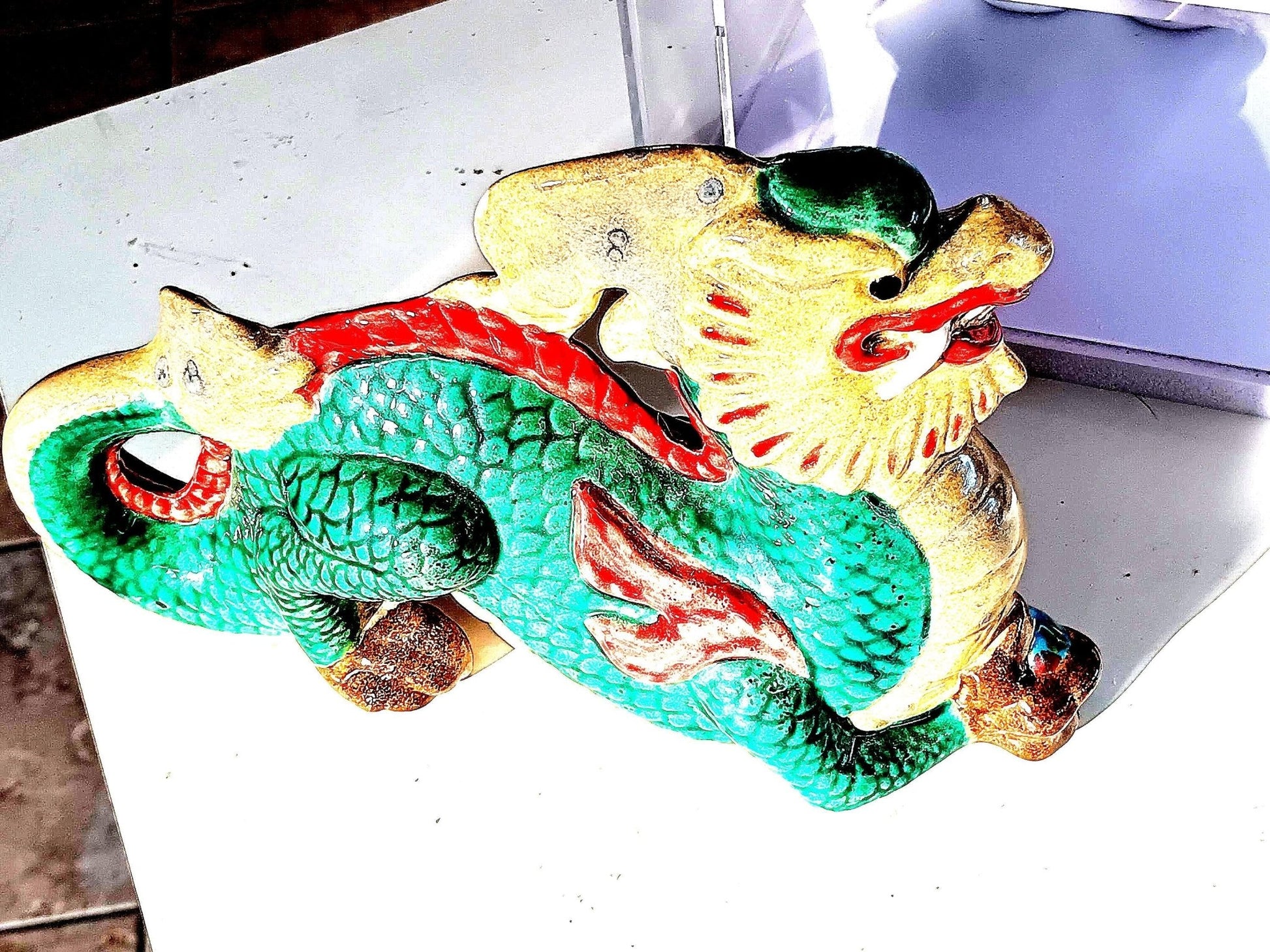 Ceramic Chinese Dragon Year of the Dragon Figurine - Gems by Gigi