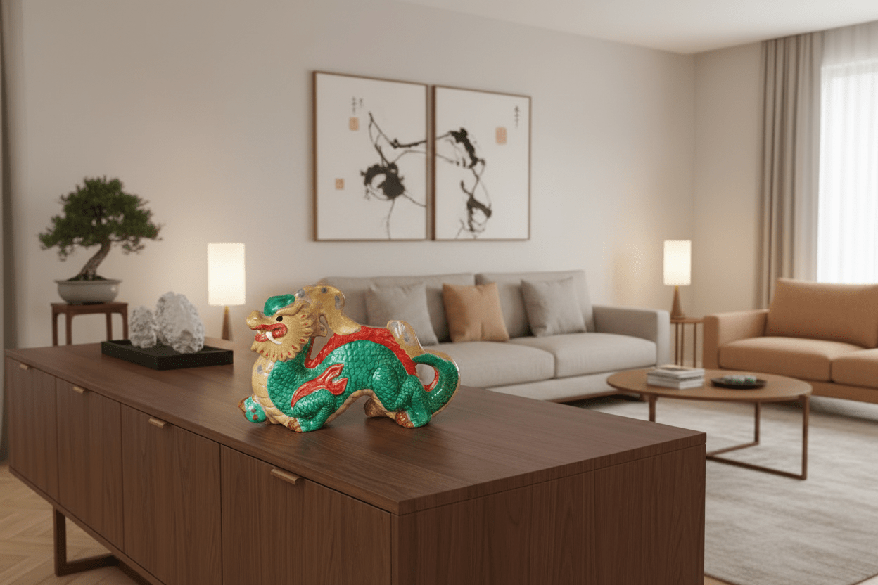 Ceramic Chinese Dragon Year of the Dragon Figurine - Gems by Gigi
