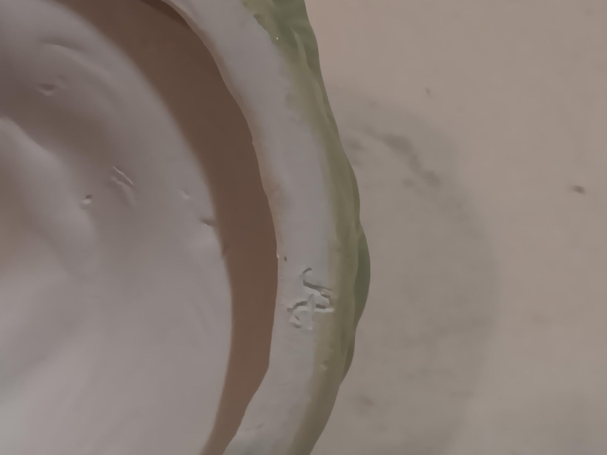 Ceramic Ring Holder Dish: Speckled Green, Fluttered Edge Tray Organizer - Gems by Gigi
