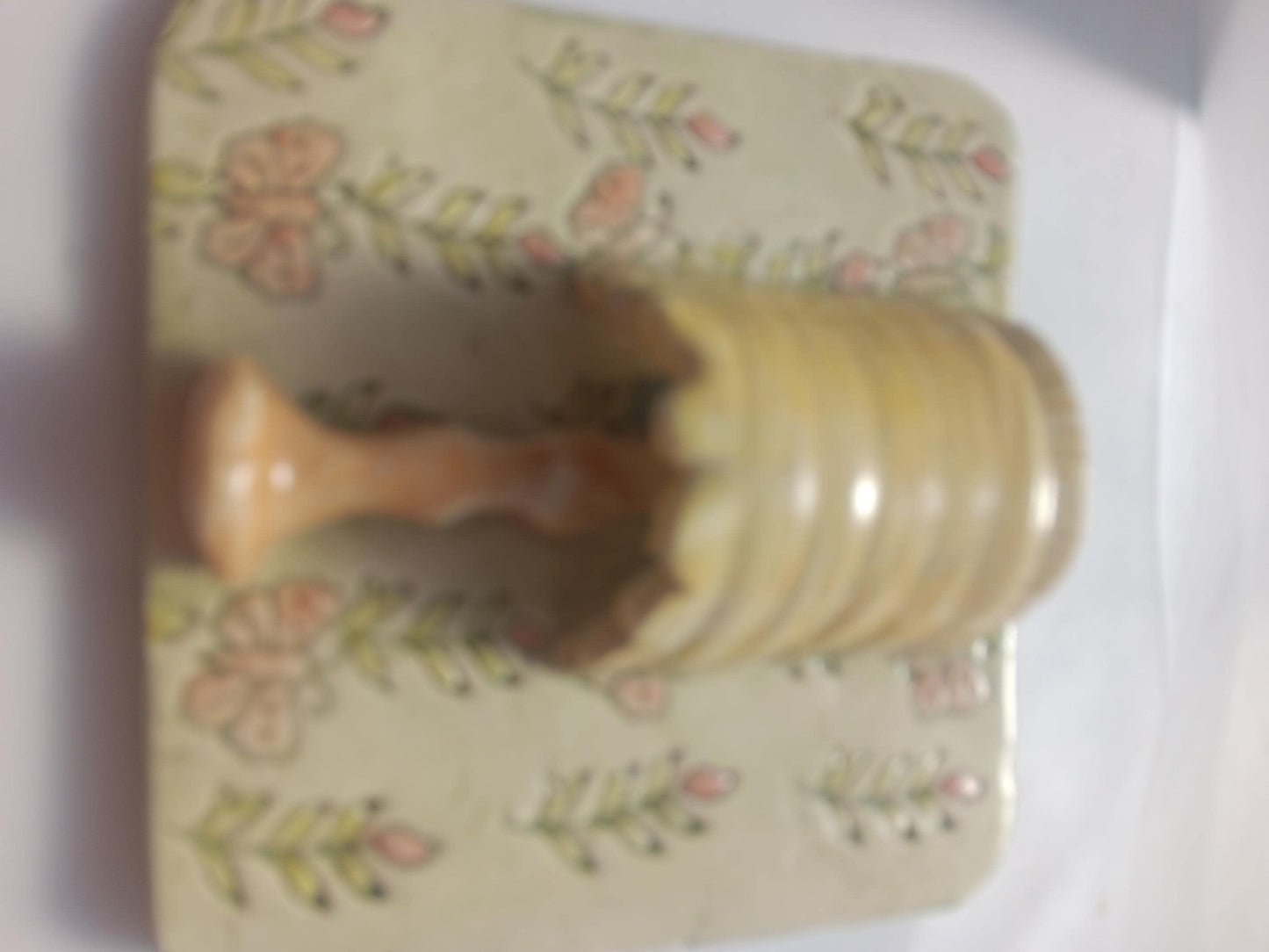 Ceramic Square Tile Wall Lamp Flowers Lime Pink Yellow Lights Up - Gems by Gigi