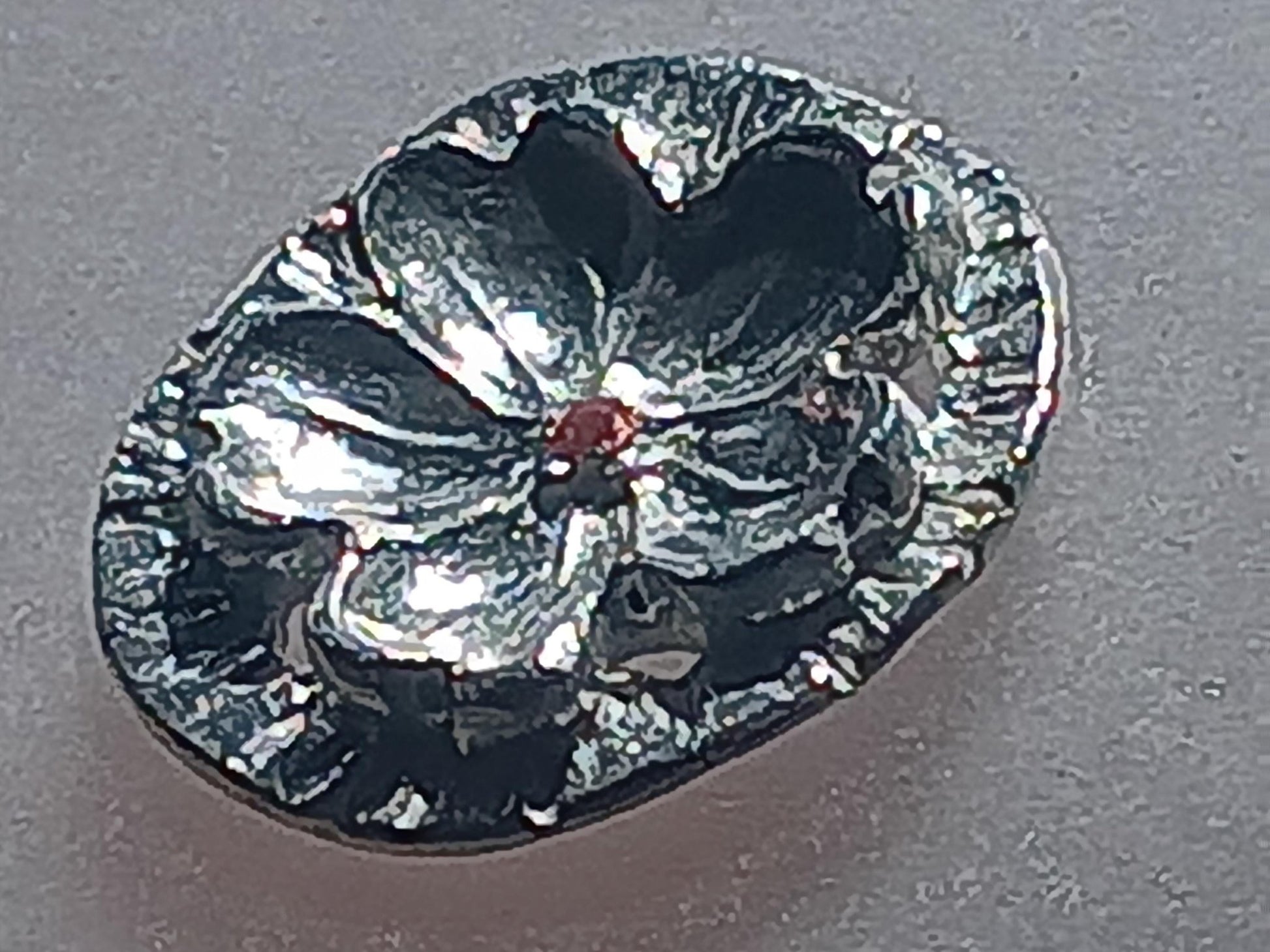 Cherry Blossom Circle Pendant Sakura Necklace Padparadscha Sapphire Fine Silver - Gems by Gigi