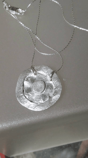 Cherry Blossom Circle Pendant Sakura Necklace Sterling Silver - Gems by Gigi