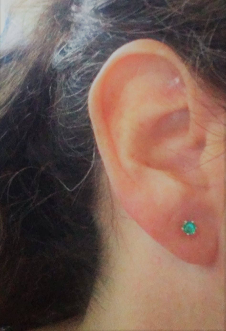 Colombian Emerald Stud Earrings Sterling Silver - Gems by Gigi