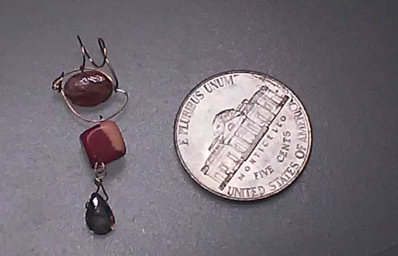 Coral Cube Andalusite Briolette Pendant 14kt Rose Gold - Gems by Gigi