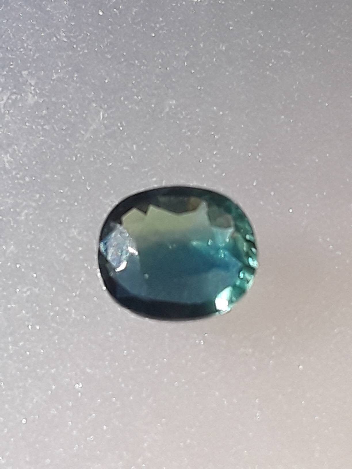 Cushion Bicolored Sapphire Loose Gemstone 1.36ct 7 x 6mm Gem Supply - Gems by Gigi