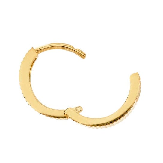 Diamond Cut Huggie Hoop Earrings 14kt - Gems by Gigi